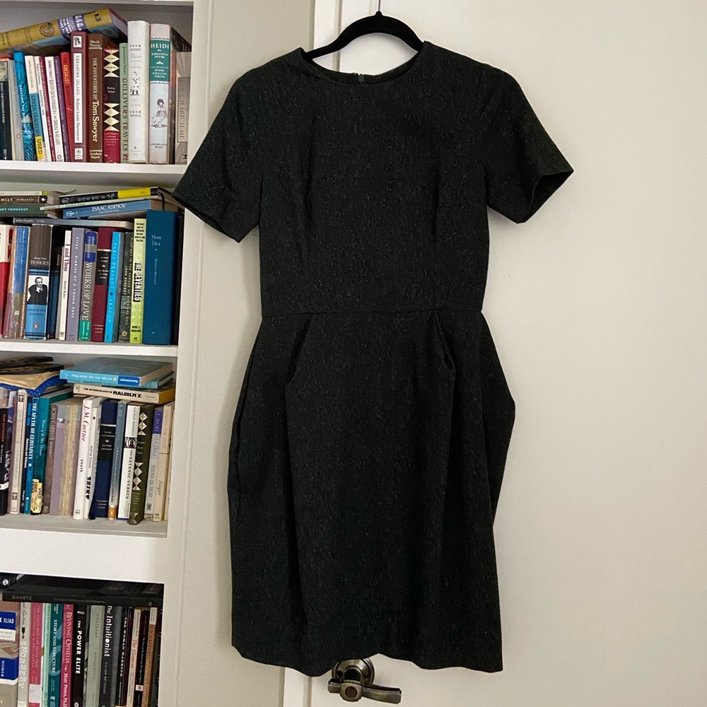 Green COS dress - puffed skirt